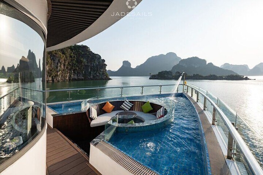 Jade Sails - Luxury Day Cruise in Ha Long Bay with Limousine on Expressway