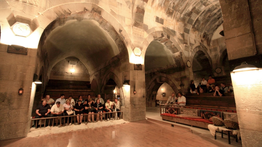 Stage at the Whirling Dervishes Show in Cappadocia 