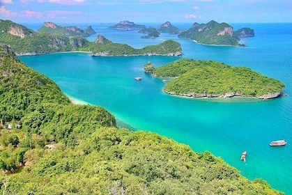 Angthong National Marine Park mit dem Schnellboot mit Schnorcheln und Kajak...