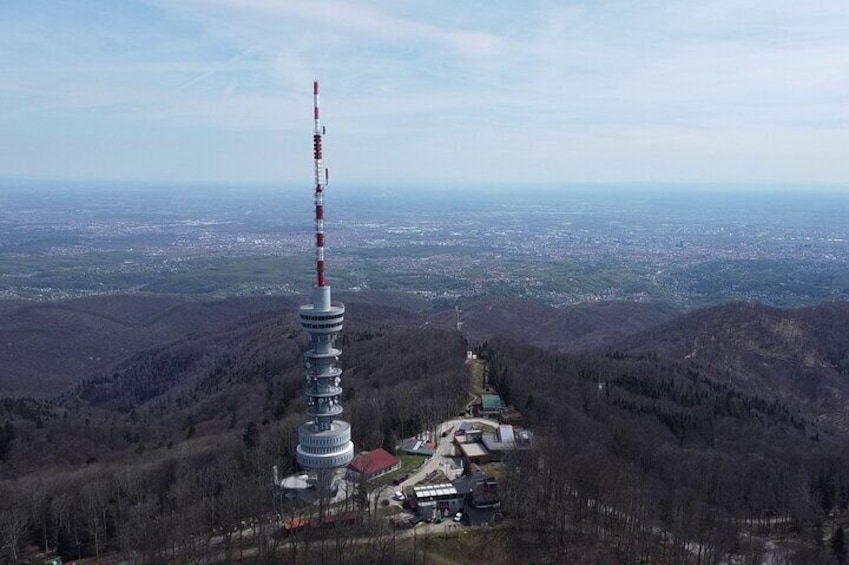 view from the TV tower on Zagreb