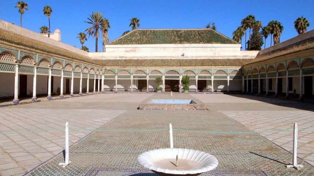 Bahia Palace courtyard and fountains in Marrakech