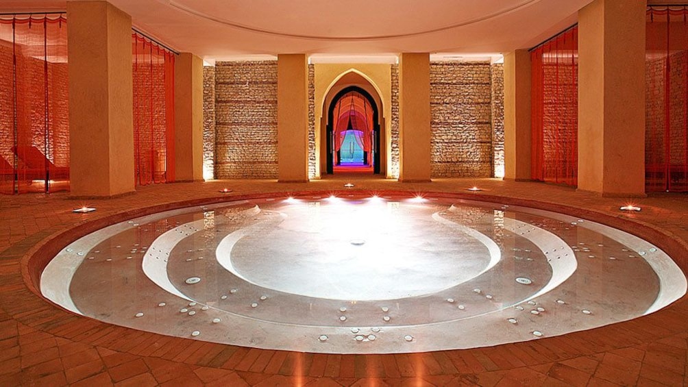 luxury relaxation hot tub at the spa in Morocco