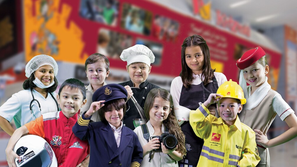 Show item 1 of 10. Group of children dressed in different professional outfits