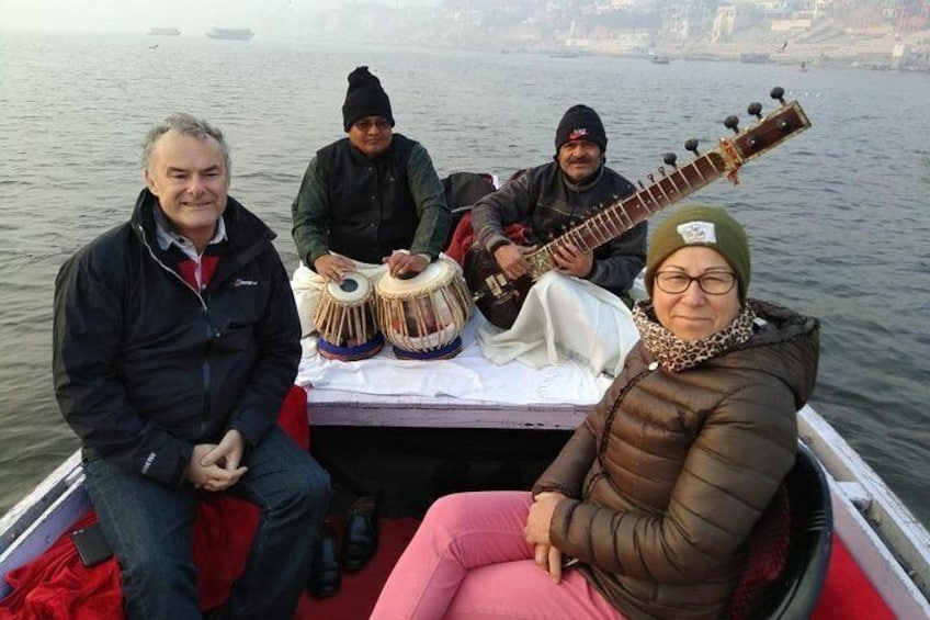 Our Guest having experience of a life time on morning boat cruise with Live Classical Music performance.