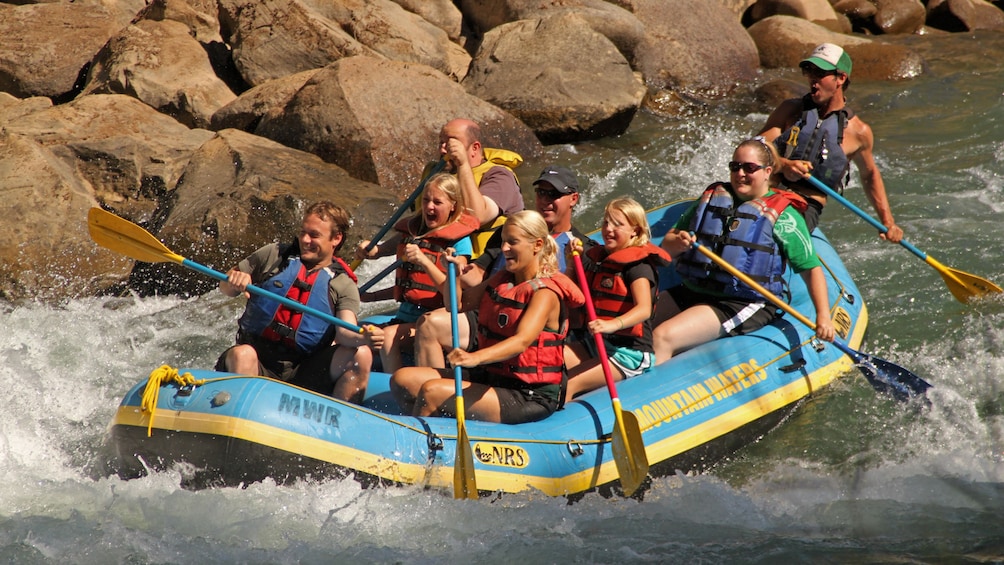 Show item 1 of 5. River rafting group in Colorado