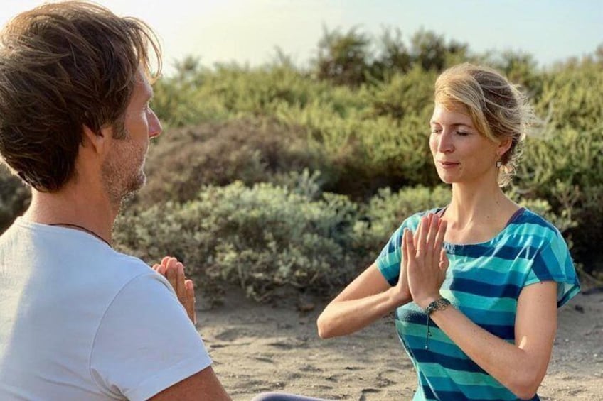 Yoga at the beach in Tenerife