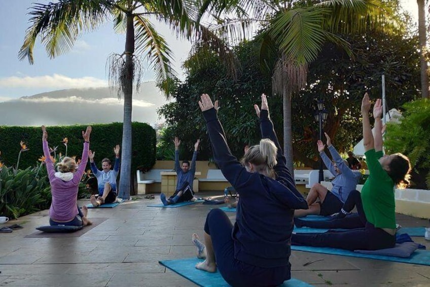 Yoga at the beach in Tenerife