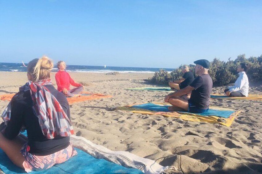 Yoga at the beach in Tenerife