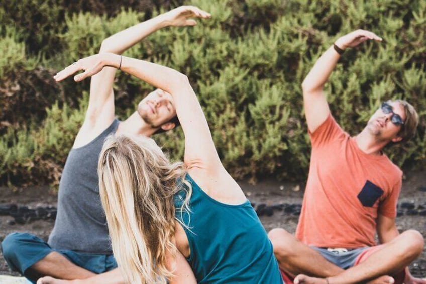 Yoga at the beach in Tenerife