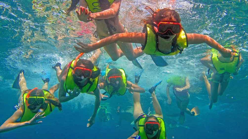 Snorkelers in the Turks and Caicos Islands