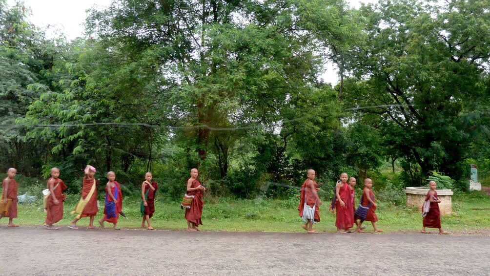 View of locals in Bagan