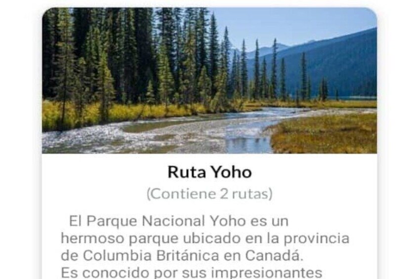 Audio Guide App Canada West Banff Jasper Yoho and National Parks