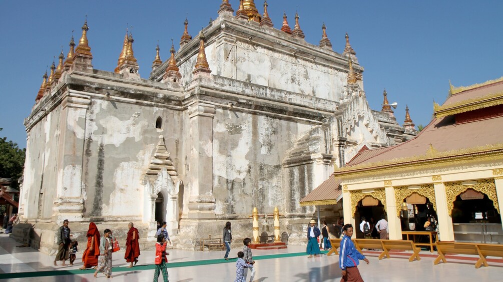 visiting old temples in Burma