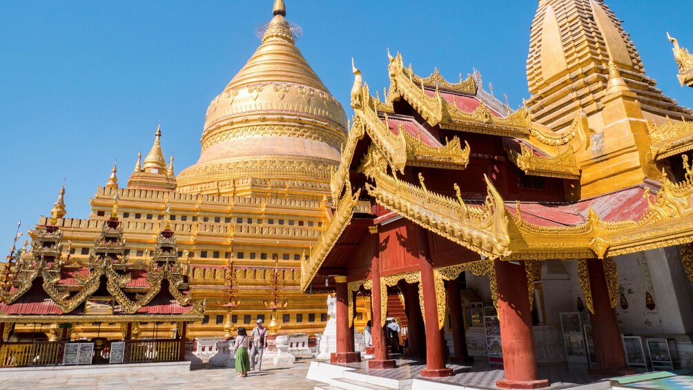 visiting the Shwezigon Pagoda in Burma