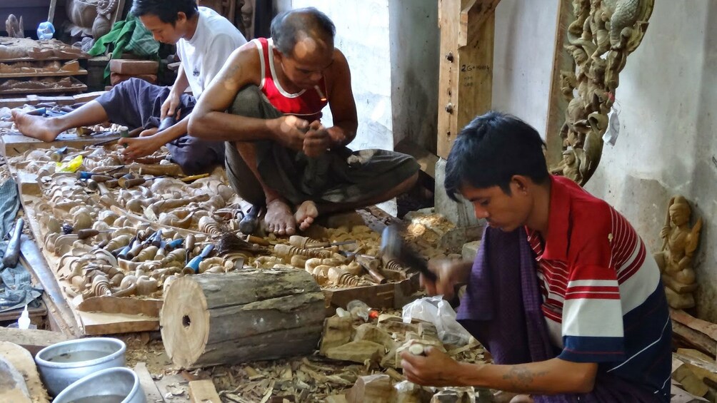 Locals in the arts and crafts industry in Mandalay 