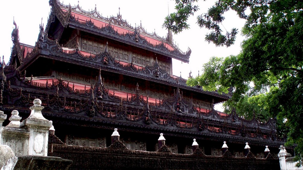 Amazing view of the Shwenandaw Monastery in Mandalay, Myanmar