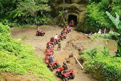 Jungle quad bike Quad Bike Through Gorilla Face Cave