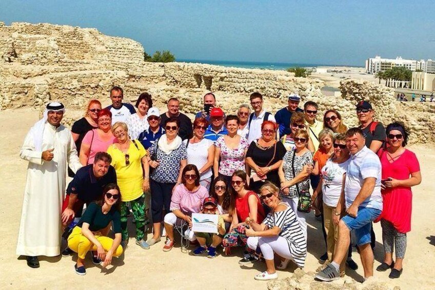 Qalat Al Bahrain - A wonderful times with our group tourists from Slovika, touring in northern & southern side of Bahrain