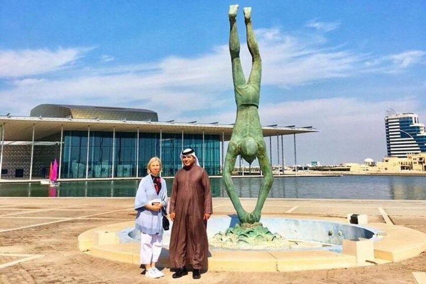 Bahrain National Museum - Happy time with our amazing tourist from Russia during our private half day tour in northern side of Bahrain