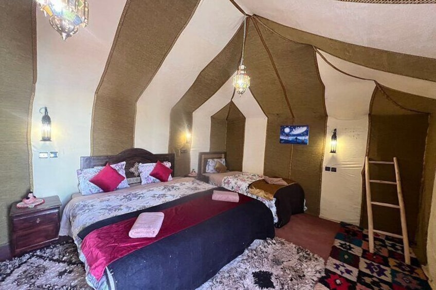 Night In Merzouga Desert, Camel Ride, Tent With Private Bathroom