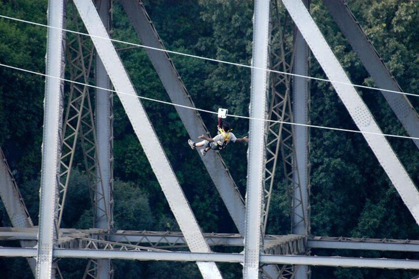 Tandem- Zip Line ( Foofie Slide) Victoria Falls Bridge.