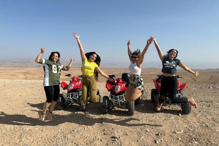 Marrakech:Agafay Desert with Dinner show, ride camel , Quad bike 