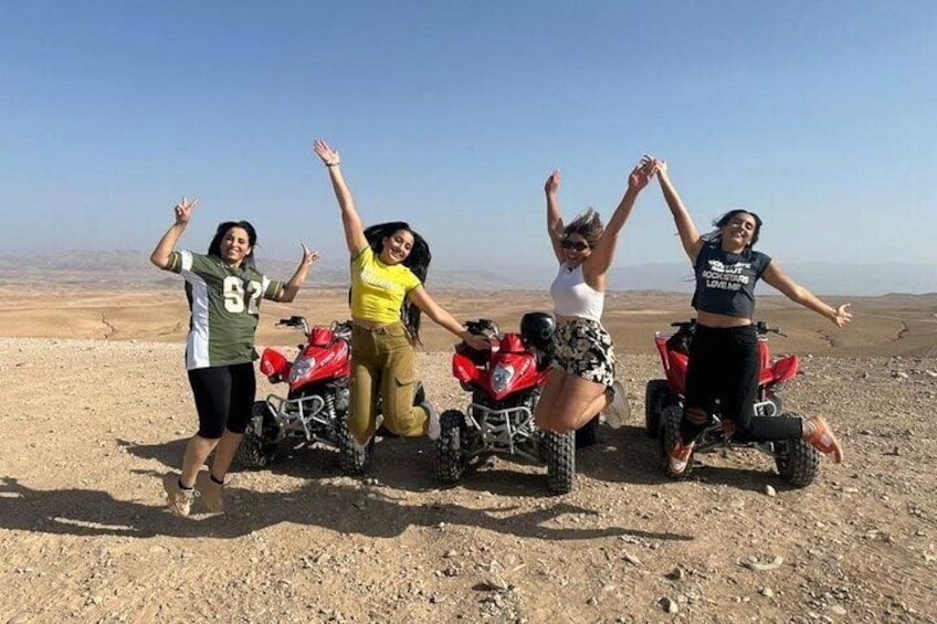 Marrakech:Agafay Desert with Dinner show, ride camel , Quad bike