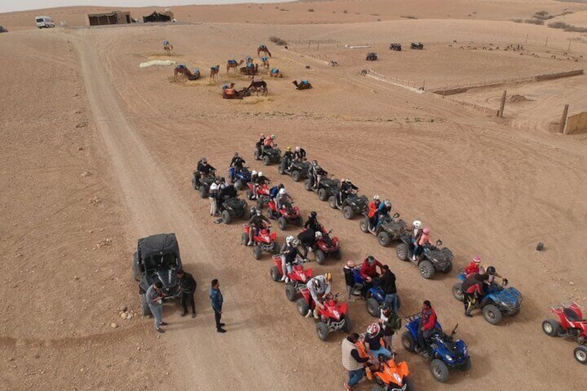 Marrakech:Agafay Desert with Dinner show, ride camel , Quad bike 