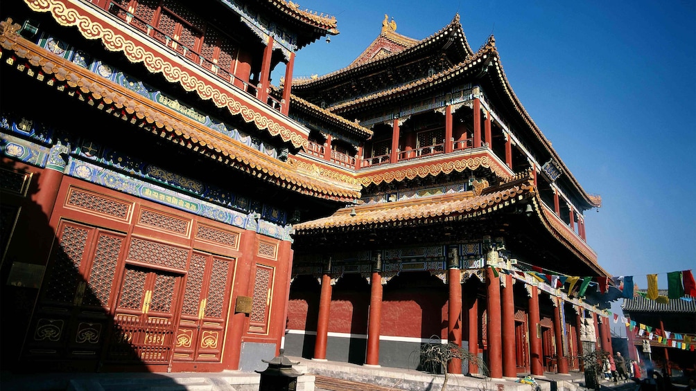 Red and gold temple in Beijing