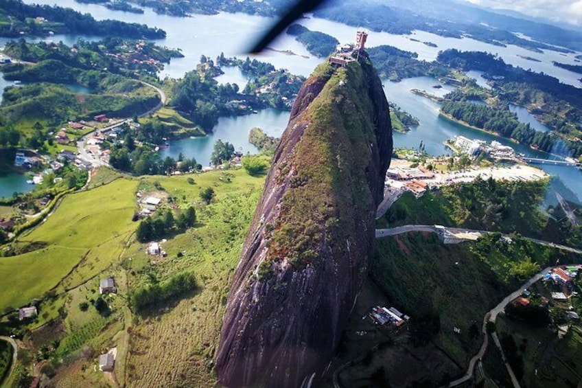 Incredible view of the rock of Guatapé