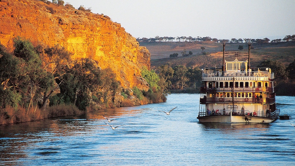 Show item 1 of 6. ferry navigating the Murray River in Australia