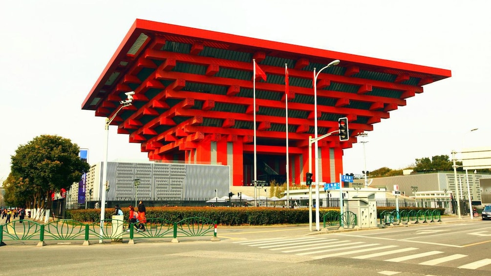 visiting the China Art Museum in Shanghai