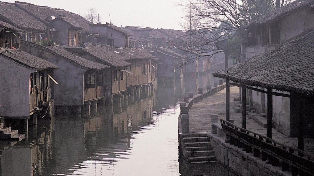 old buildings along the waterways in Wuzhen