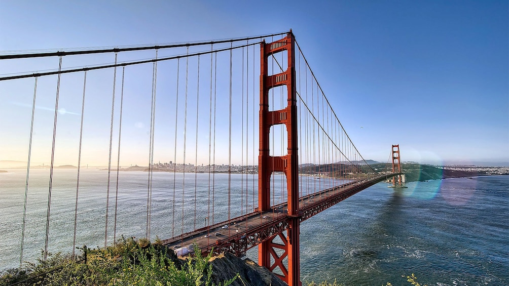 Stunning view of the Golden Gate Bridge on a clear day in San Francisco 