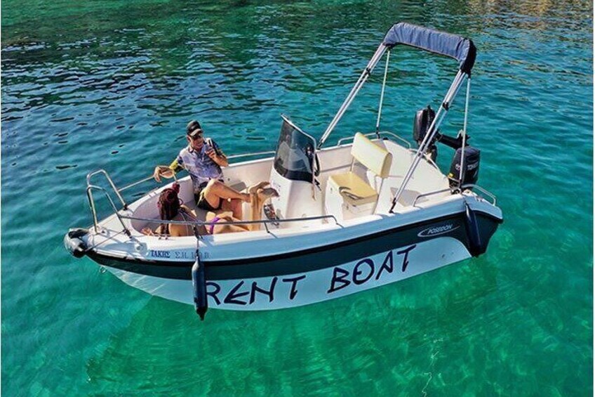 Boat Rental max 7 pers from Hersonissos 1h,2h,3h,4h or 8h