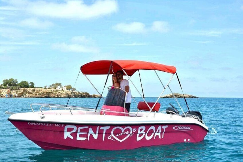 BOAT RENTAL 2h,4h,6h or 8h from Hersonissos CRETE