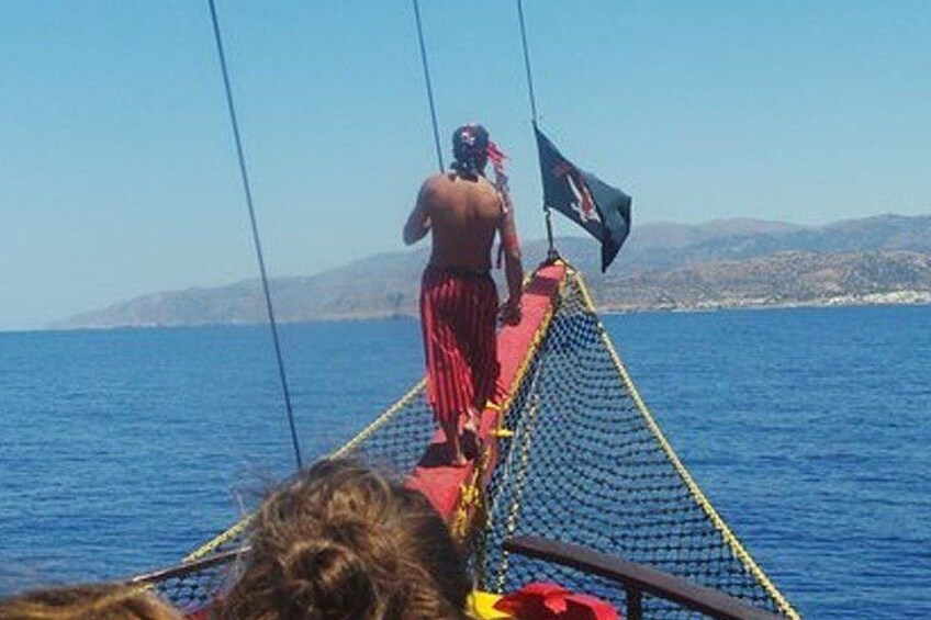 Boat Trip 5h Pirate Cruise Malia with BBQ from Hersonissos