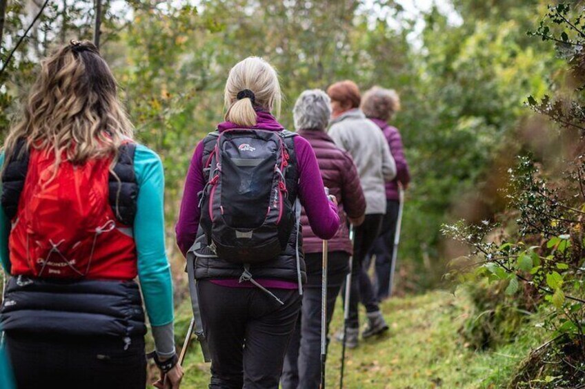 walking through the trails