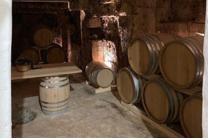 Tasting in the historic cellar of Marsala