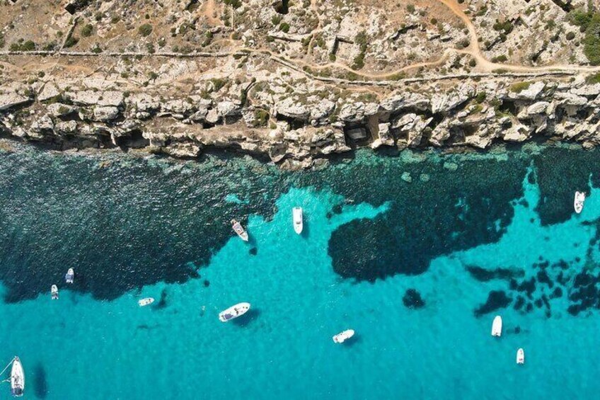 Favignana and Levanzo, Egadi islands tour by boat from Trapani