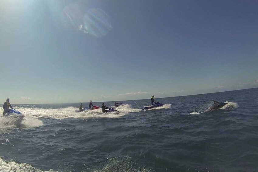 Escorted Coastal Tour by Jet Skis from St. Aubin