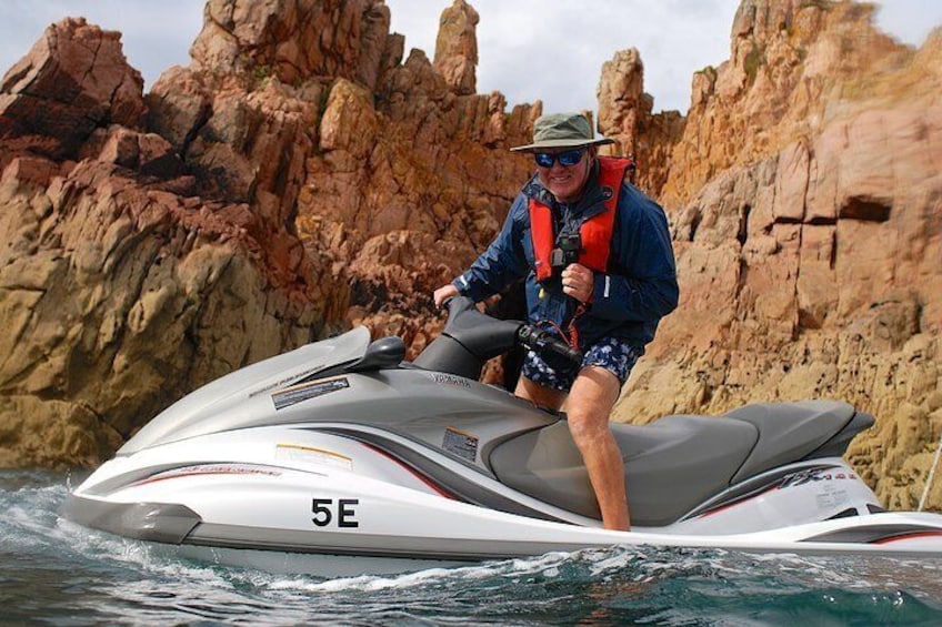 Escorted Coastal Tour by Jet Skis from St. Aubin