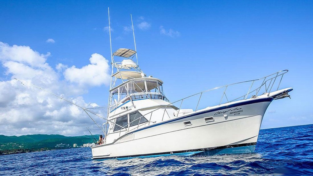 Boat getting ready for the Deep Sea Fishing Trip at St. George's Harbour
