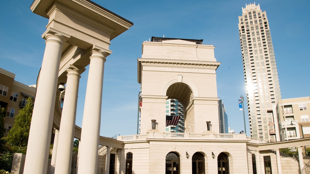 Detail of Millennium Gate Museum exterior