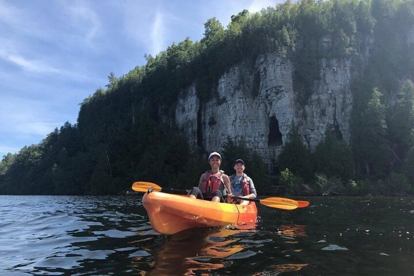 Come check out Peninsula State Park's towering bluffs from the water!