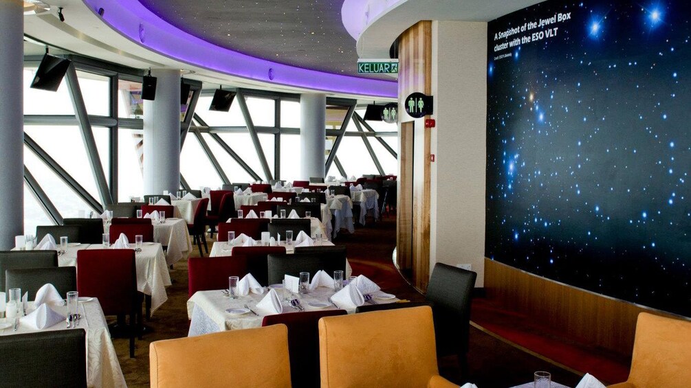 Dining area with space background in Kuala Lumpur