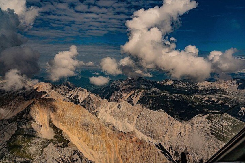 View of the Pragser Dolomites