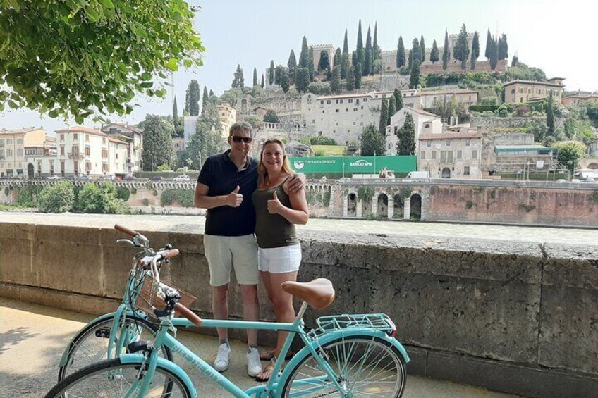 On the Adige River view on San Pietro Castle