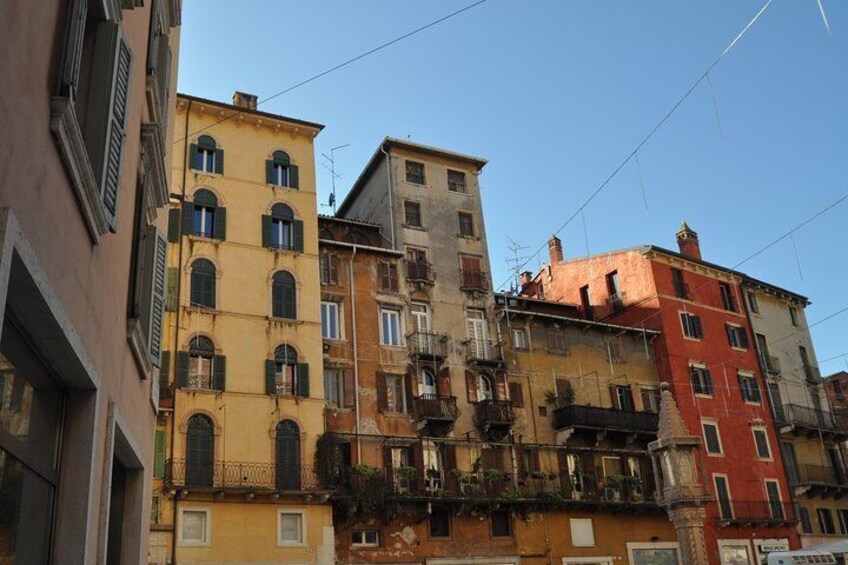 Piazza delle Erbe offers different panoramas.