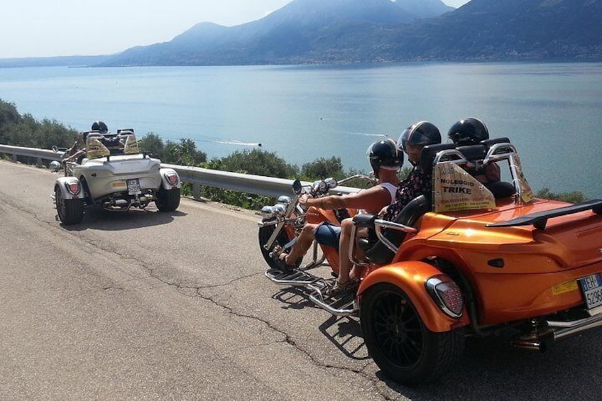Our trikes at Lake Garda